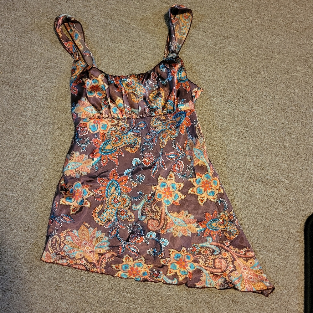 Diagonal cut tank top